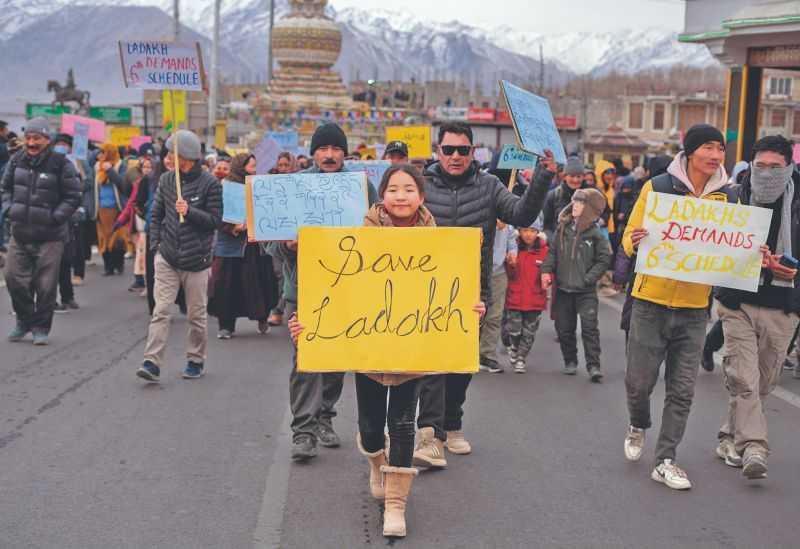 Protests in Ladakh